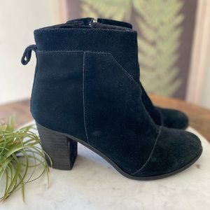 Tom’s Suede Heeled Bootie